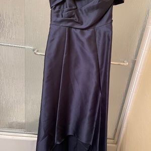 Adrienne Papel mikado long dress midnight Blue